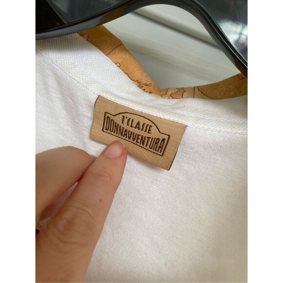 DONNAVVENTURA BY ALVIERO MARTINI 1A CLASSE White Polo Size Medium*, MSRP $191 - Picture 13 of 16